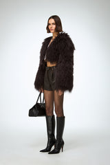Deborah - Brown Shearling Jacket