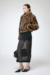 Thora - Dark Brown Shearling Jacket