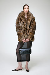 Rhea - Dark Brown Shearling Coat