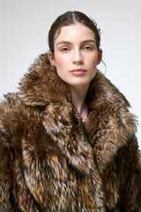 Rhea - Dark Brown Shearling Coat