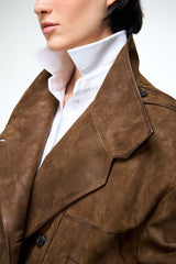 Maya - Olive Leather Jacket