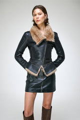 Josette - Sand Shearling Jacket