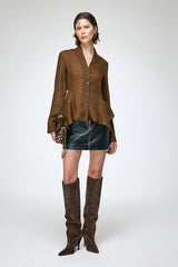Luisa - Khaki Ramie Shirt