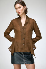 Luisa - Khaki Ramie Shirt