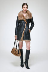 Aline - Sand Shearling Coat