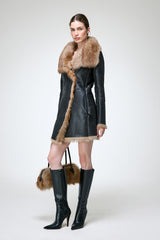 Aline - Sand Shearling Coat