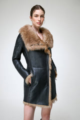 Aline - Sand Shearling Coat