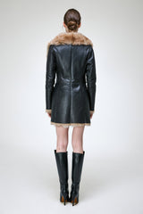 Aline - Sand Shearling Coat