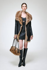 Aline - Sand Shearling Coat