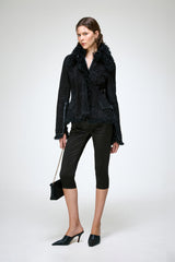 Estela - Black Shearling Jacket