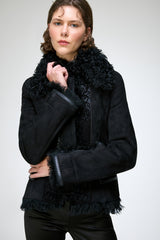 Estela - Black Shearling Jacket