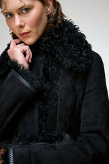 Estela - Black Shearling Jacket