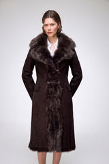 Mia - Brown Shearling Coat