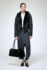 Ida - Black Shearling Jacket