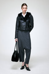 Ida - Black Shearling Jacket