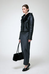 Ida - Black Shearling Jacket