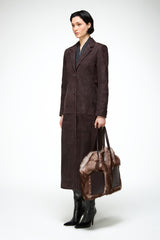 Laurence - Dark Bordeaux Leather Coat