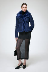 Aurora - Blue Shearling Jacket