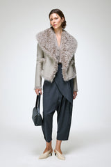 Filipa - Grey Shearling Jacket