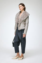 Filipa - Grey Shearling Jacket