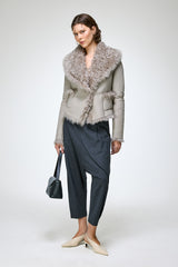 Filipa - Grey Shearling Jacket