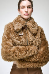Lua - Camel Shearling Jacket