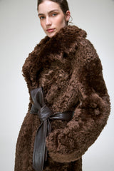 Freja - Brown Shearling Coat