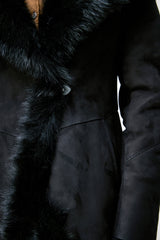 Tyra - Black Shearling Coat