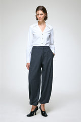 Nina - Anthracite Wool Pant