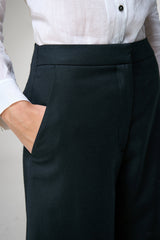 Nina - Black Wool Pant