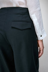 Nina - Black Wool Pant