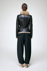 Vittoria - Dark Brown Shearling Jacket
