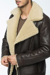 VSP - Tristan - Brown Beige Shearling Jacket