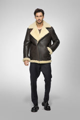 VSP - Rico - Brown Beige Shearling Coat