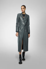 VSP - Laurence - Indigo Leather Coat