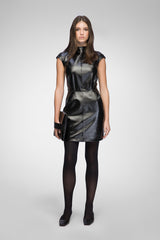 VSP - Saffira - Black Leather Dress