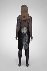 VSP - Mira - Black Leather Skirt