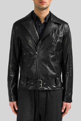 Damien - Black Leather Jacket