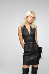 VSP - Eloise - Black Leather Dress