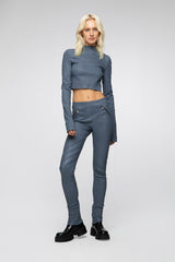 VSP - Agata - Indigo Leather Top