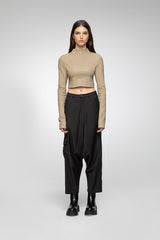 VSP - Dark Beige Leather Top