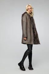 VSP - Nude Shearling Coat