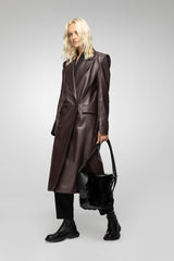 VSP - Lorrie - Bordeaux Leather Coat