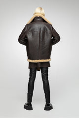 Vincente - Brown Beige Shearling Coat