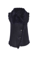 VSP - Black Shearling Vest
