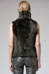 VSP - Black Shearling Vest
