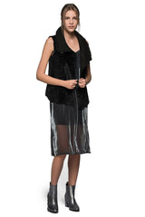 VSP - Black Shearling Vest