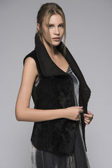 VSP - Black Shearling Vest