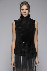 VSP - Black Shearling Vest