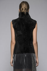 VSP - Black Shearling Vest